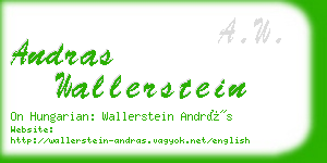 andras wallerstein business card